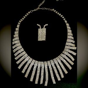 Rhinestone Earring / Necklace Set